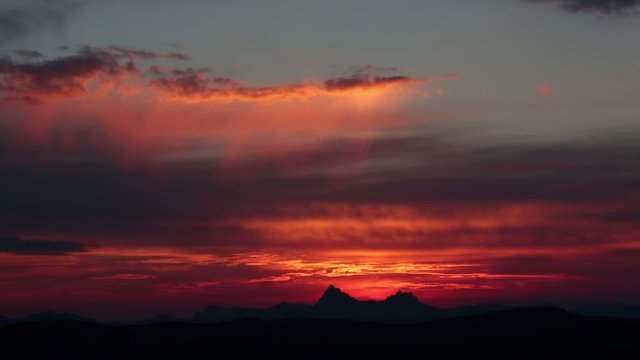 Sunset scene on Bear Tooth Pass,Montana,USA