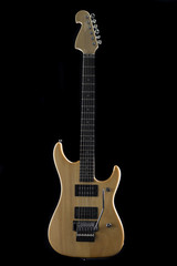 electric guitar natural wood