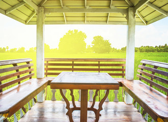 inside of the pavilion