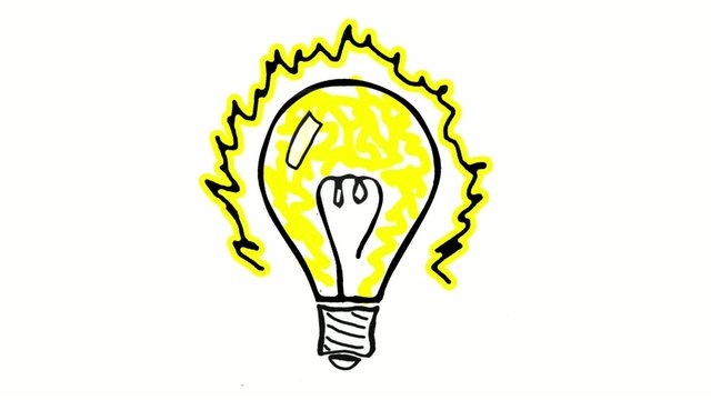 bulb idea concept. Bubble speech with light bulb.