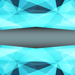 Abstract geometrical blue background. Vector