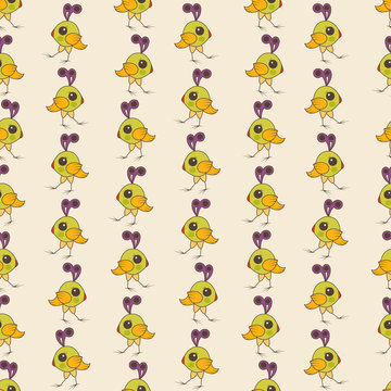Seamless colorful background made of  cartoons of cute baby parr