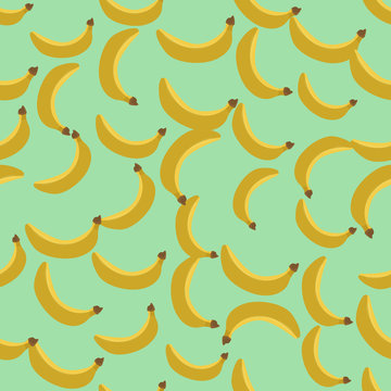 Seamless colorful background made of  bananas in flat design