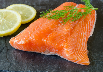 Raw Salmon Fillet