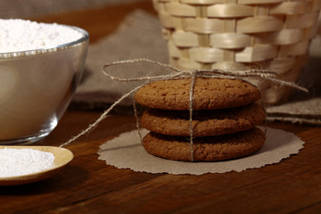 Ingredients for cooking oatcakes