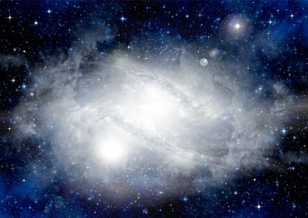 Fototapeta premium galaxy in a free space