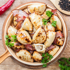 Dumplings with mushroom stuffing