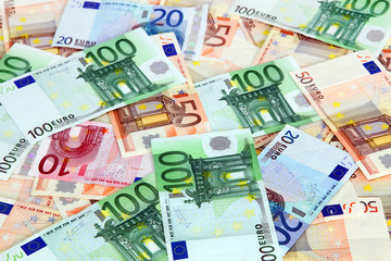 Obraz na płótnie Canvas Euro bank notes