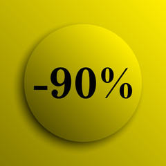 90 percent discount icon