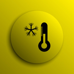 Snowflake with thermometer icon