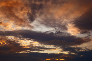 Naklejka na ściany i meble Evening clouds