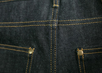 Selvedge denim jeans closeups