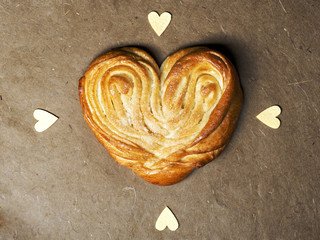 Heart shape bun 