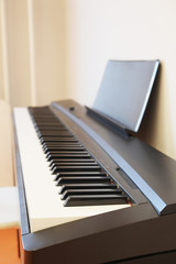 Fototapeta na wymiar Closeup keyboard piano