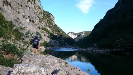 Hiking in the Gorges de l'Ardèche - France