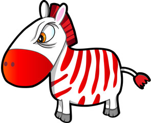 Nasty Tough Zebra Vector Illustration Art