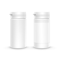 Vector Plastic Packaging Bottle with Cap for Pills