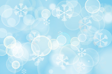 Naklejka premium Abstract Blue Christmas Festive background with snowflakes