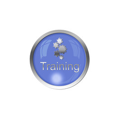 Button Blau - Training