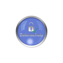 Button Blau - Datenschutz