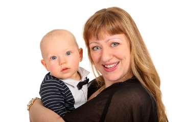 Mutter mit Baby auf dem Arm
