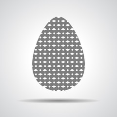 Easter egg sign icon with geometric pattern. Easter tradition sy