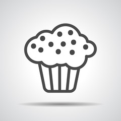 black flat cake icon