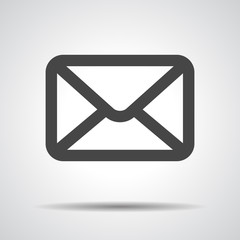 black email  icon on a grey background