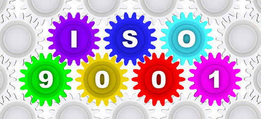 ISO 9001. Inscription on the gears