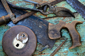 Old Tools on Work Bench