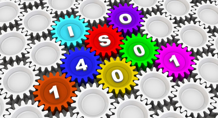 ISO 14001. Inscription on the gears