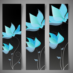 Flower vector background, brochure template