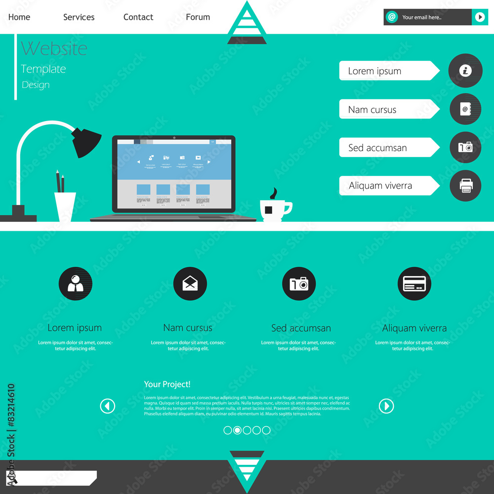 Canvas Prints vector business website template