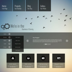 Website Template Vector Design eps 10