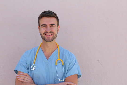 Male Nurse With A Perfect Warm Smile 