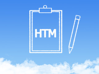 Notepad paper document cloud shape