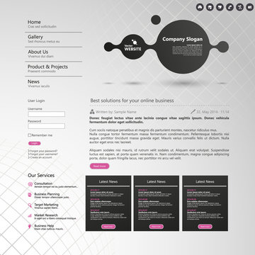Web design, Website template Vector