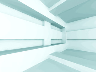 Fototapeta premium Abstract Geometric Empty Interior Architecture Background