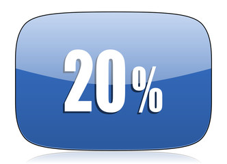 20 percent icon sale sign