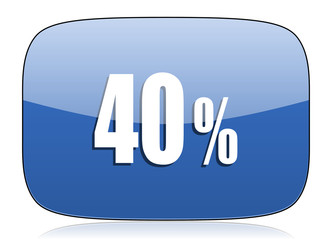 40 percent icon sale sign