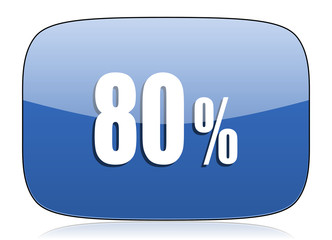 80 percent icon sale sign