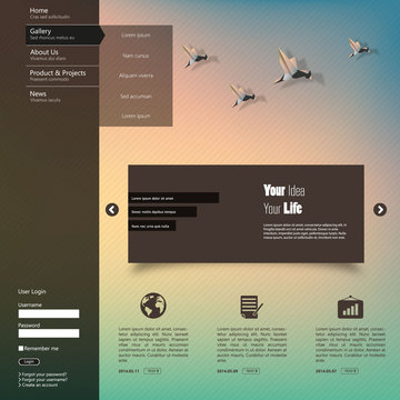 Vector illustration of Blurred web design