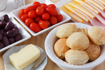 Brazilian snack pao de queijo (cheese bread)