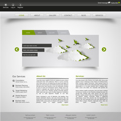 Clean Website Template Vector Eps 10