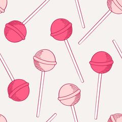Sketches candies seamless pattern - 83218061
