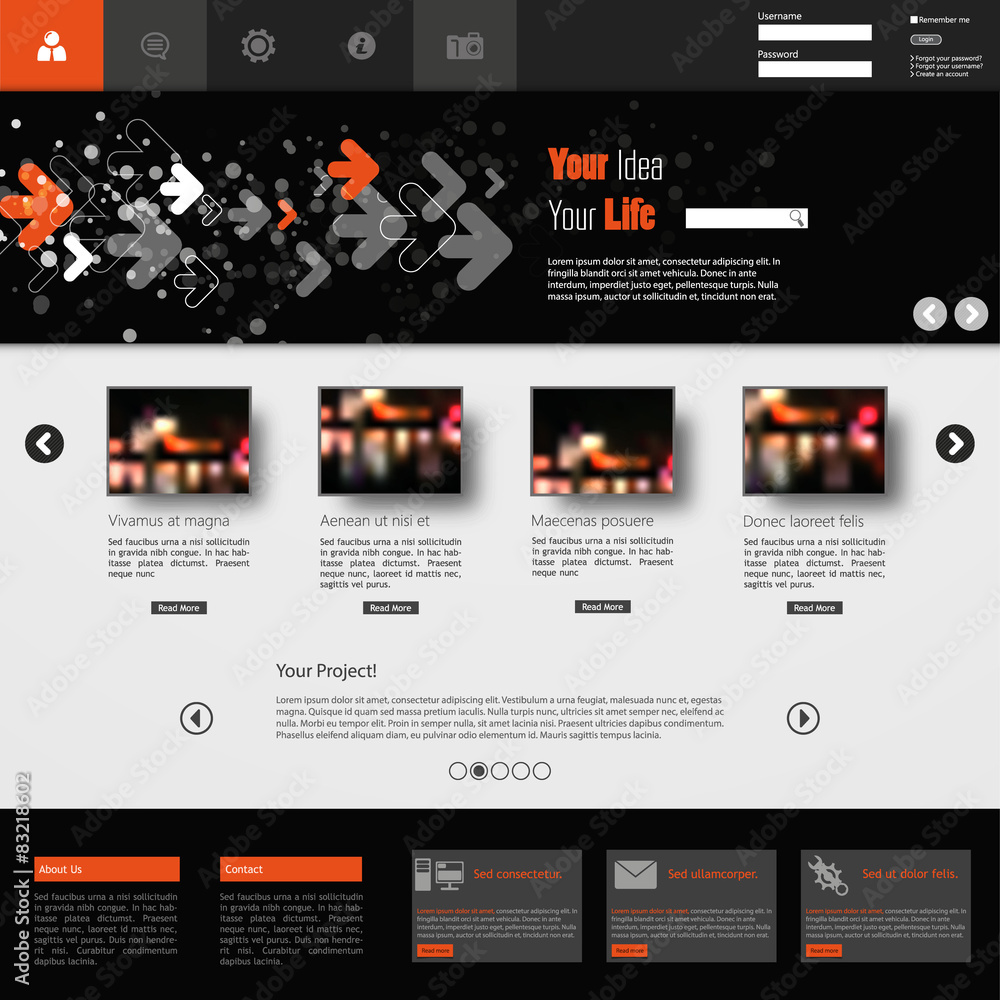 Canvas Prints business website template vector