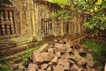 Ruins of Beng Mealea Temple in Cambodia