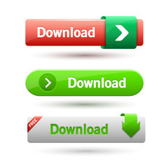 Vector illustration of download buttons.