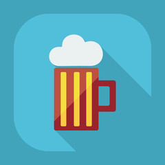 Flat modern design with shadow container a drink