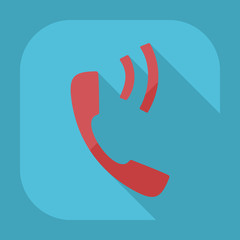 Flat modern design with shadow handset